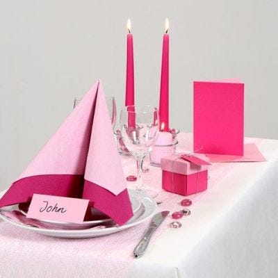 Inspiration til fest med pink og rosa borddækning