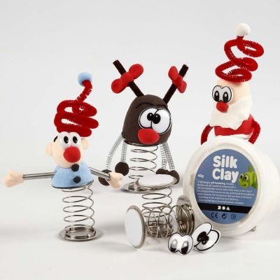 Rensdyr af Silk Clay på fjeder
