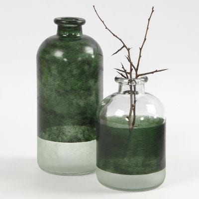 Apotekerflaske dekoreret med Glass Color 