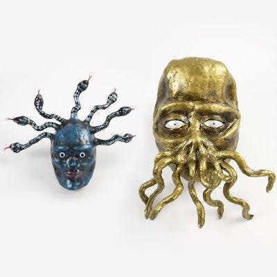 Medusa og tentakel monster af pap