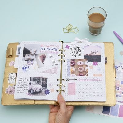 Månedligt overblik i Bullet journal og planner