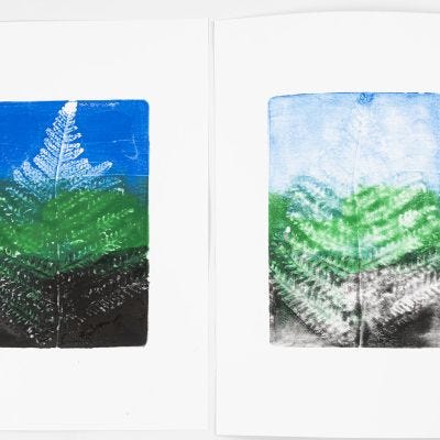 Sådan laver du gelprint med blomster og blade