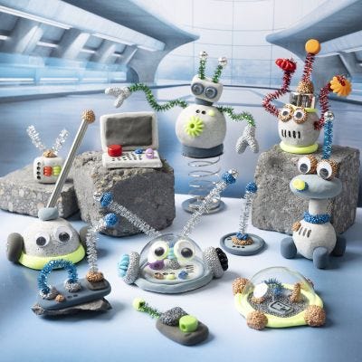 Robotunivers i stone clay