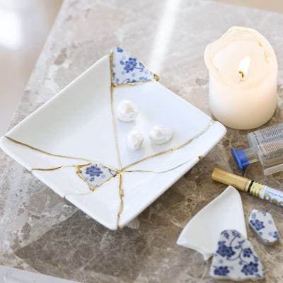 Fad repareret med kintsugi