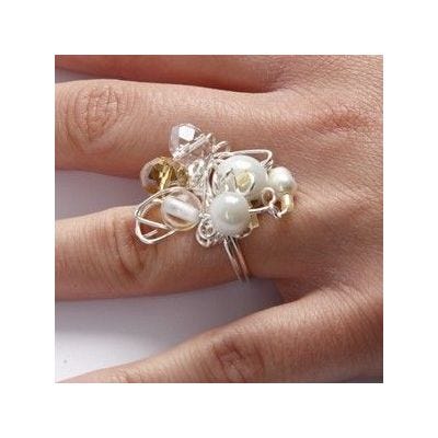 Viklet fingerring i sterlingsølv