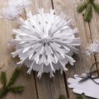 Snefnug stjerne af papirspose