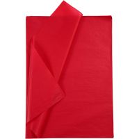 Silkepapir, 50x70 cm, 17 g, rød, 25 ark/ 1 pk.
