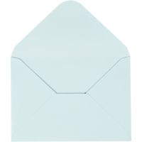 Kuvert, kuvert str. 11,5x16 cm, 110 g, lyseblå, 10 stk./ 1 pk.