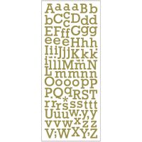 Glitterstickers, bogstaver, 10x24 cm, guld, 1 ark