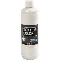 Textile Solid, dækkende, dækhvid, 500 ml/ 1 fl.
