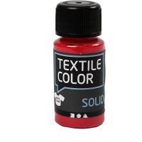 Textile Solid, dækkende, rød, 50 ml/ 1 fl.
