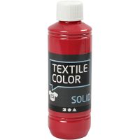 Textile Solid, dækkende, rød, 250 ml/ 1 fl.
