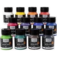 Creall Studio akrylmaling, ass. farver, 12x500 ml/ 1 pk.