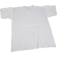 T-shirt, B: 36 cm, str. 5-6 år, rund hals, hvid, 1 stk.