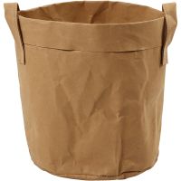 Opbevaringspose, H: 20 cm, diam. 19,5 cm, 350 g, lys brun, 1 stk.