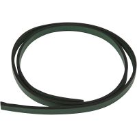 Imiteret læderbånd, B: 10 mm, tykkelse 3 mm, grøn, 1 m/ 1 pk.