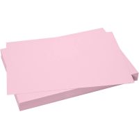 Karton, 50x70 cm, 270 g, lys pink, 10 ark/ 1 pk.