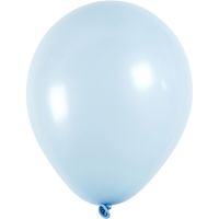 Balloner, runde, diam. 23 cm, lyseblå, 10 stk./ 1 pk.