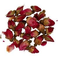 Tørrede blomster, Rosenknopper, L: 1 - 2 cm, diam. 0,6 - 1 cm, 15 g, mørk pink, 1 pk.