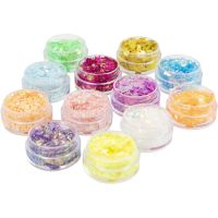 Glitter Clay, ass. farver, 12x5 ml/ 1 pk.