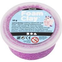 Foam Clay®, glitter, lilla, 35 g/ 1 ds.