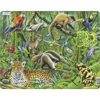 Puslespil sydamerikansk regnskov, str. 28,5x36,5 cm, 1 stk., 70 brikker