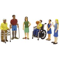 Mennesker med et handikap, str. 12 cm, 6 stk./ 1 sæt