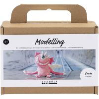 Mini DIY Kit Modellering, Monster Sally, lys pink, 1 pk.