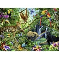 Puslespil jungle, str. 49x36 cm, 1 stk.