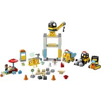 LEGO® DUPLO® Byggeplads med tårnkran, 123 dele/ 1 sæt, 123 dele