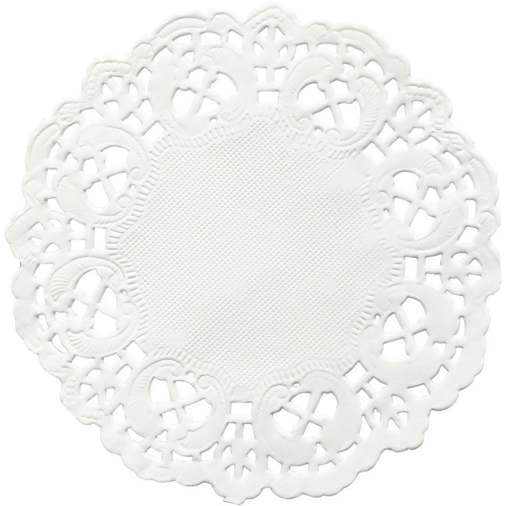 Kageservietter, rund, diam. 11 cm, 30 stk./ 1 pk.