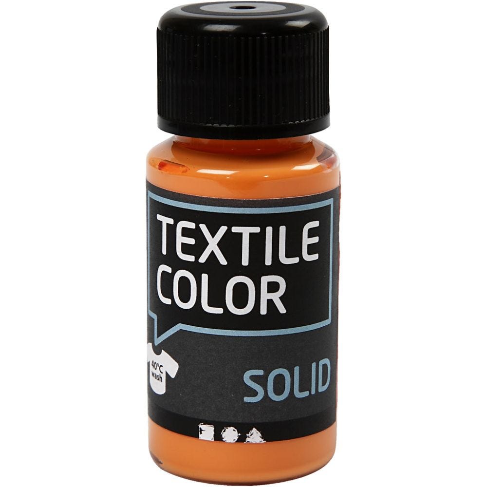 Textile Solid, dækkende, orange, 50 ml/ 1 fl.