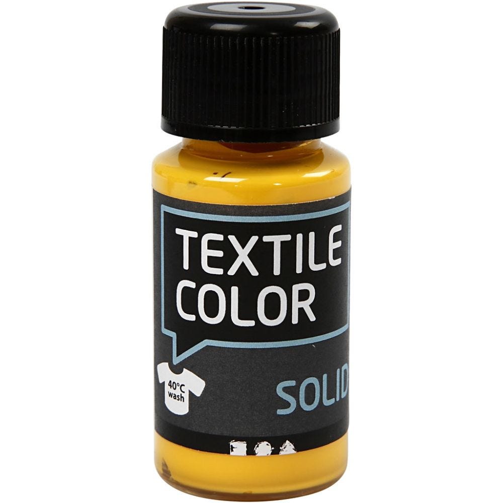 Textile Solid, dækkende, gul, 50 ml/ 1 fl.