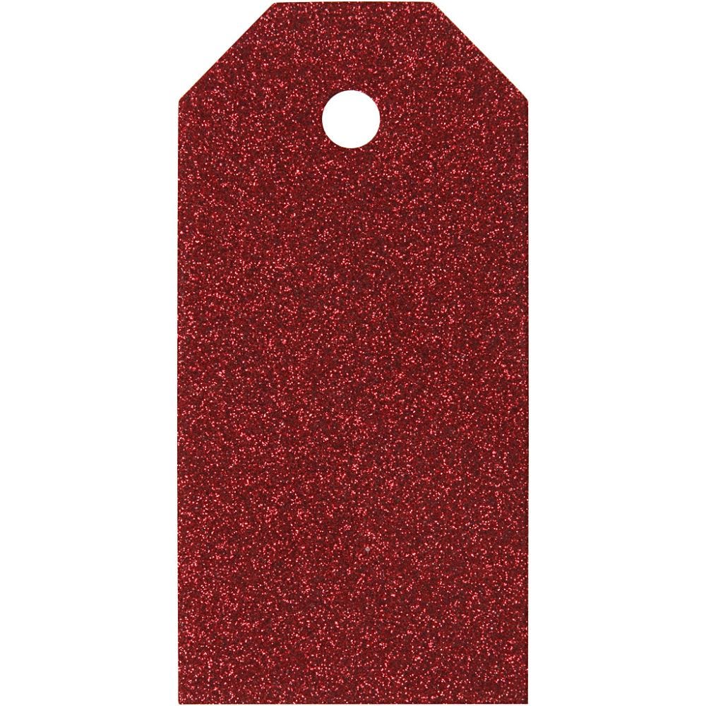 Manilamærker, str. 5x10 cm, 300 g, rød, 15 stk./ 1 pk.