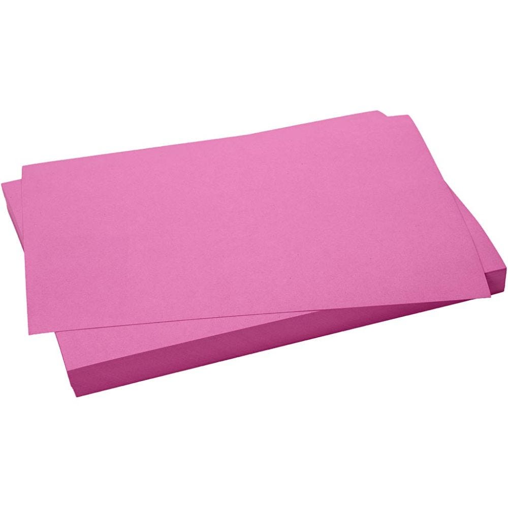 Karton, 50x70 cm, 270 g, pink, 10 ark/ 1 pk.