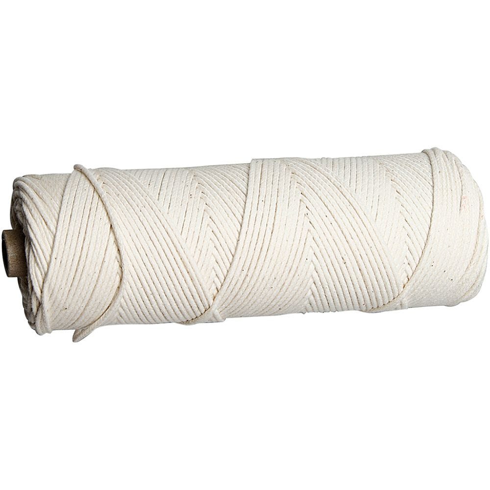Væge til bivokslys, nr. 3, tykkelse 2-3 mm, 80 m/ 1 rl., 100 g