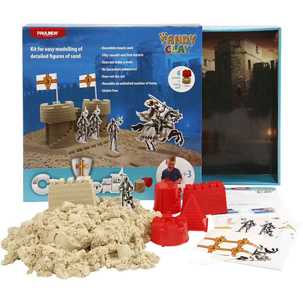 Sandy Clay® modelleringssand med forme til ridderborg