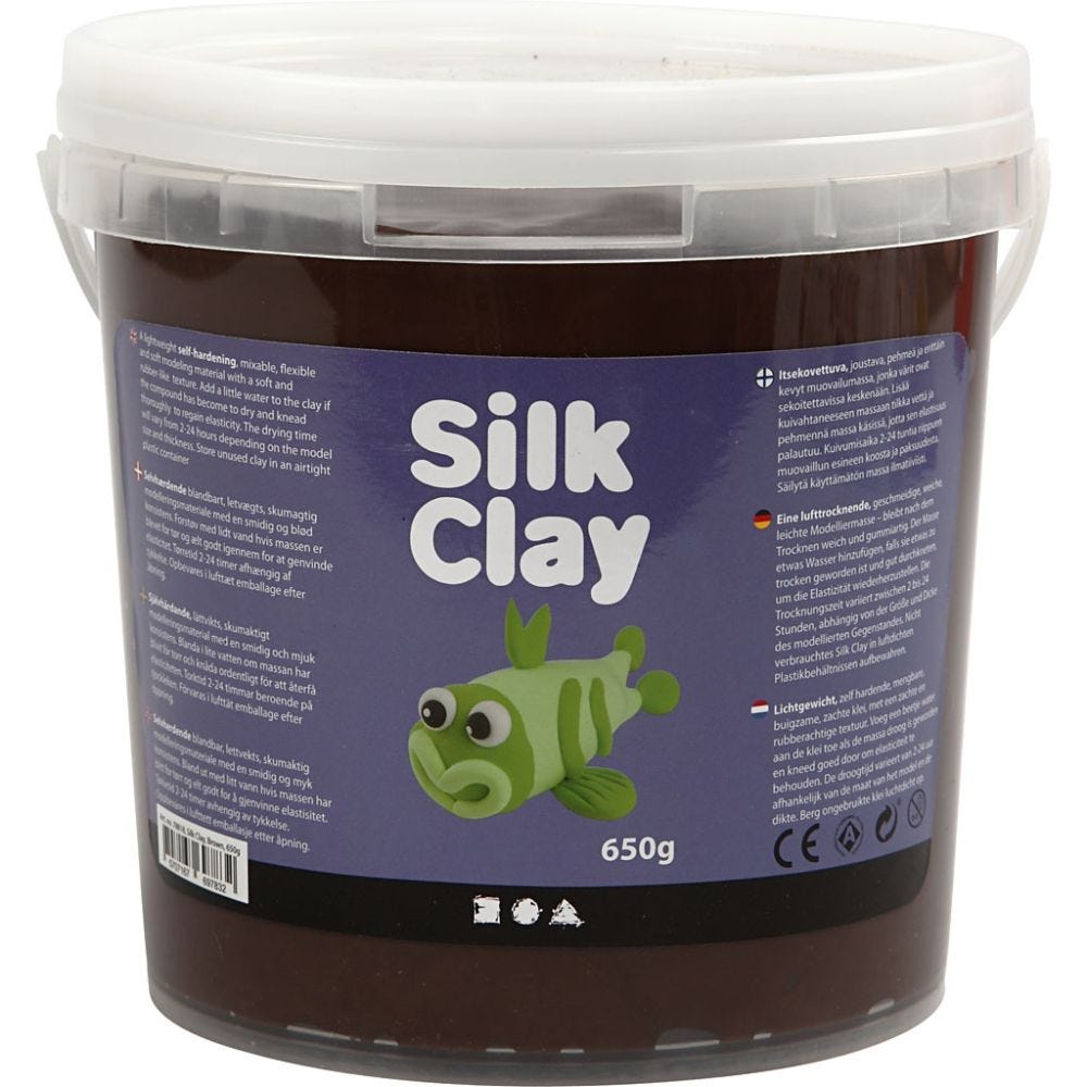 Silk Clay®, brun, 650 g/ 1 spand