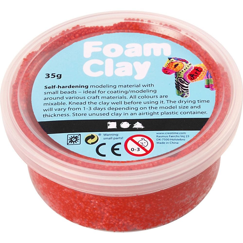 Foam Clay®, rød, 35 g/ 1 ds.