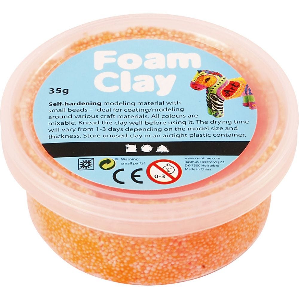 Foam Clay®, neon orange, 35 g/ 1 ds.