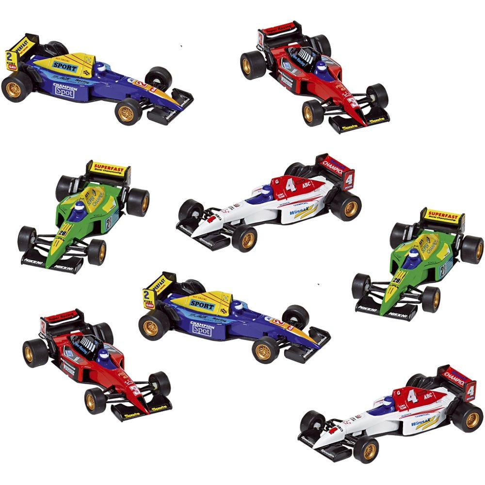 Racerbiler i metal, str. 10 cm, 24 stk./ 1 pk.