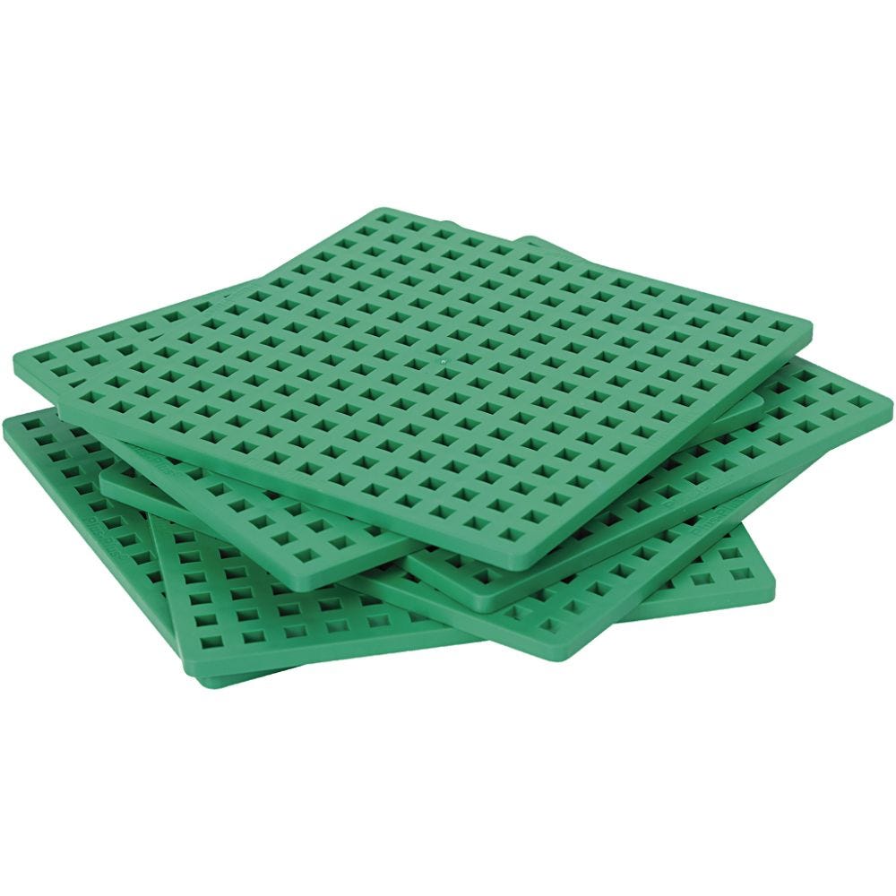 Plus Plus Basic-plader, grøn, 12 stk./ 1 sæt