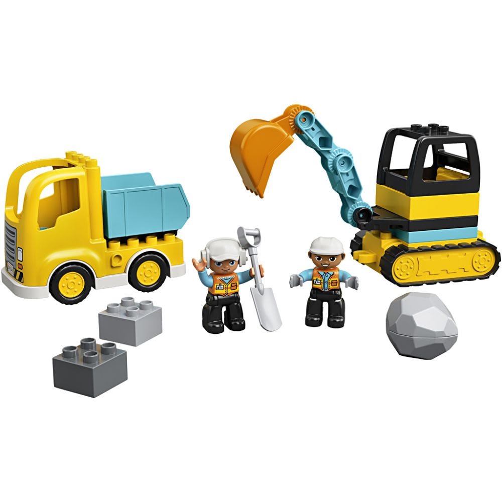 Næste Mere end noget andet Hop ind LEGO® DUPLO® Lastbil og gravemaskine, 20 dele/ 1 sæt, 20 dele