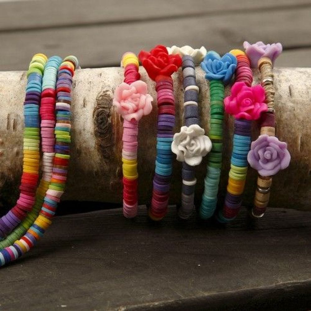 afrikansk træk uld over øjnene Jo da Elastikarmbånd med perler | DIY vejledning