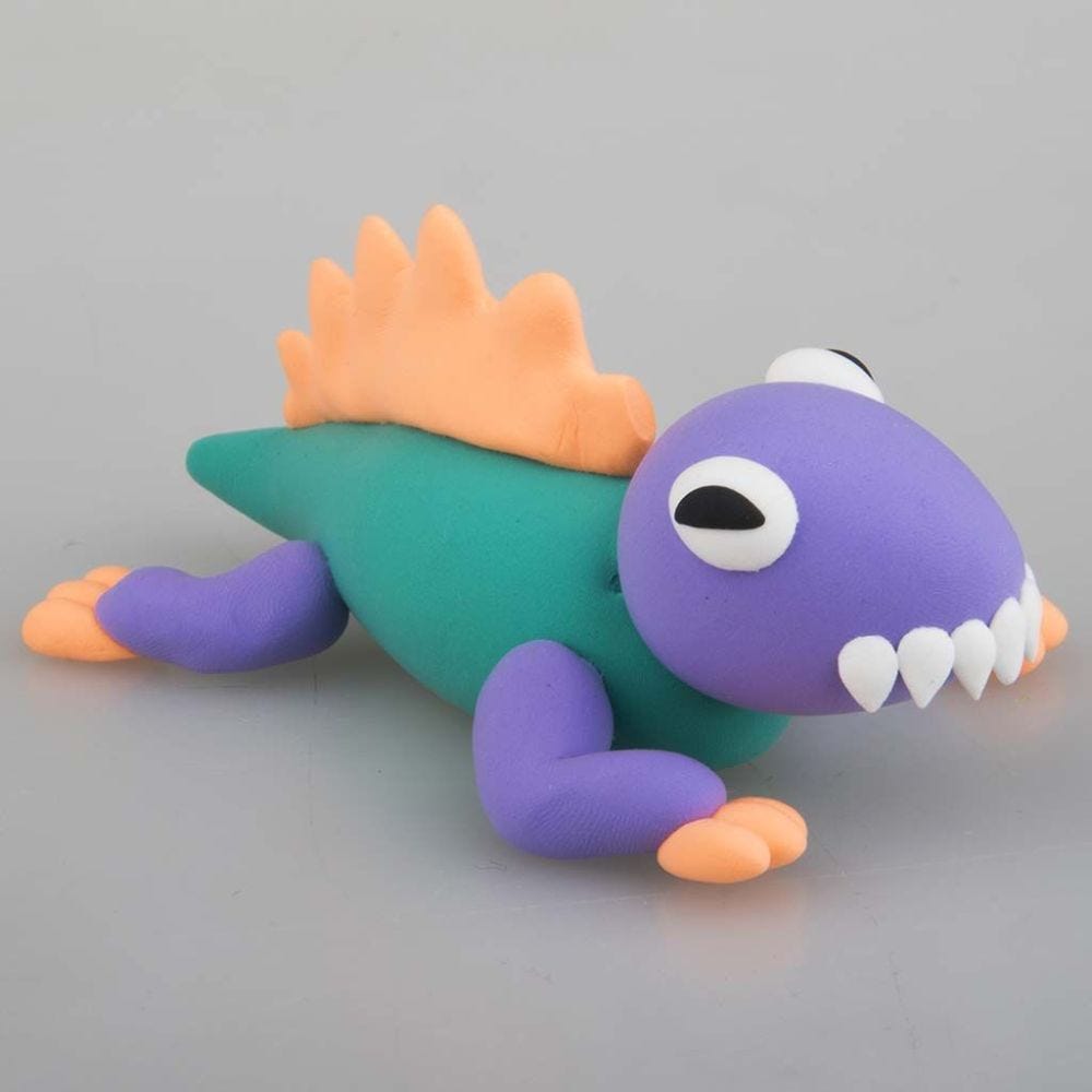 Modelleret øgle af Silk Clay
