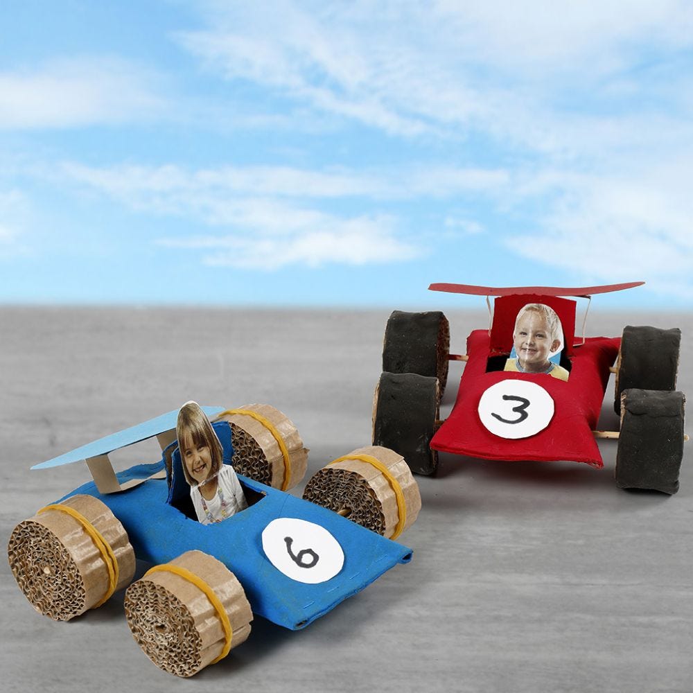 Racerbiler af paprør