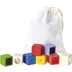 PLAN TOYS Aktivitetsklodser, 9 stk./ 1 s&aelig;t