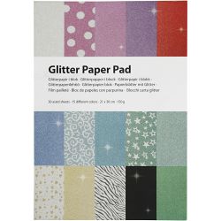 Glitterpapir i blok