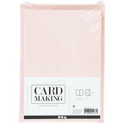 Kort og kuverter, kort str. 10,5x15 cm, kuvert str. 11,5x16,5 cm, 110+220, pastelfarver, 50 sæt/ 1 pk.
