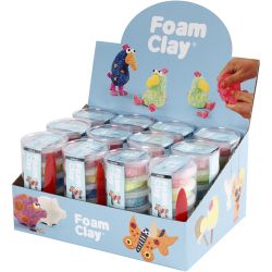 Foam Clay&reg;, glitterfarver, metallicfarver, 12 s&aelig;t/ 1 pk.